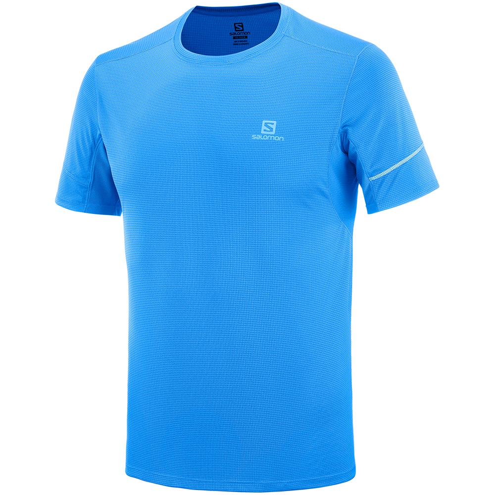 Salomon T-Shirts Herre Indigo - AGILE SS M (FYJVN-9102)